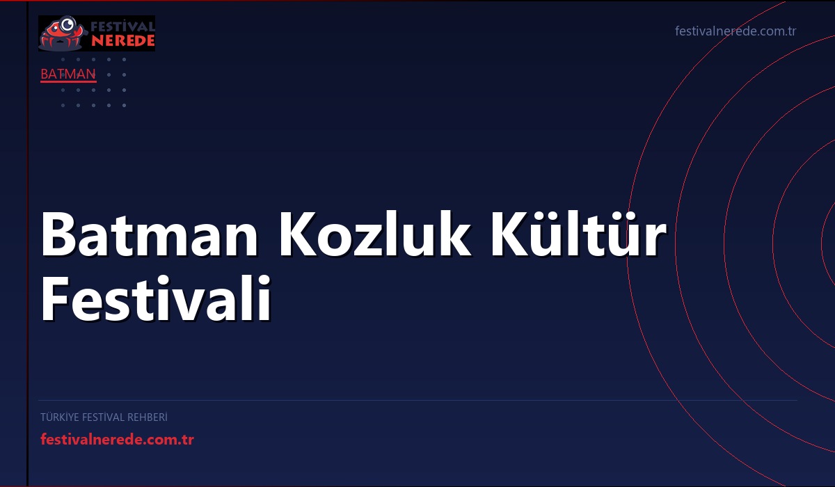 Batman Kozluk Kültür Festivali