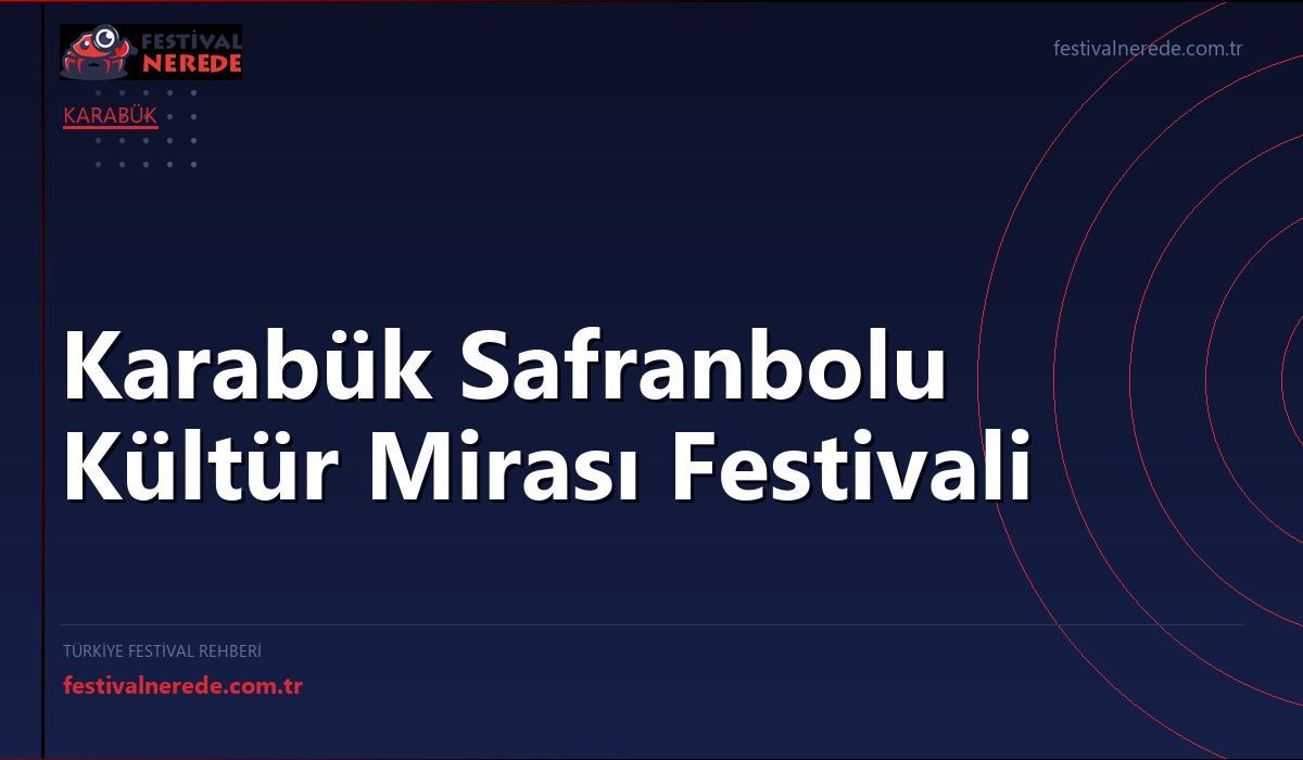 Karabük Safranbolu Kültür Mirası Festivali